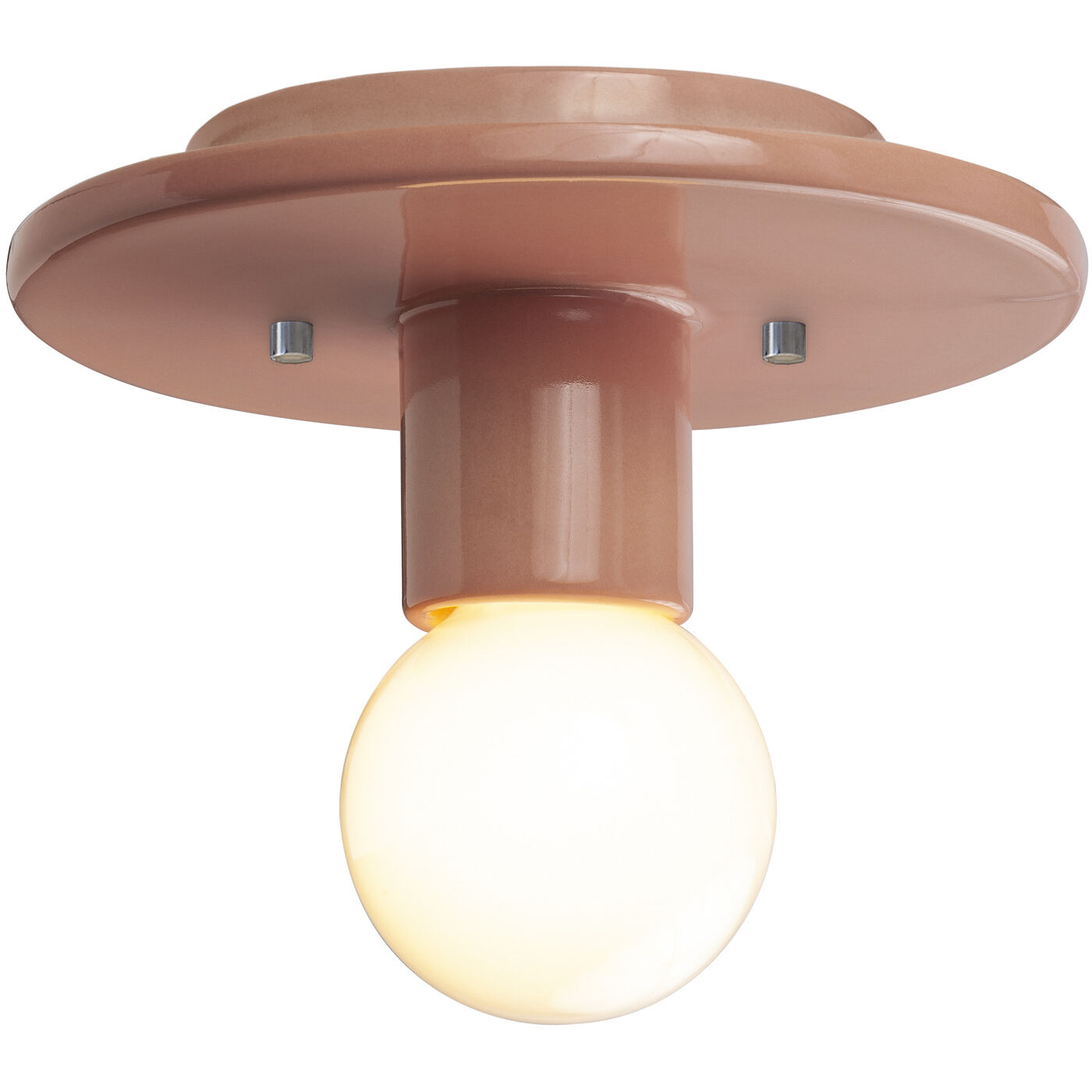 Radiance Collection 1 Light 8 inch Gloss Blush Flush Mount Ceiling Light