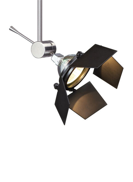 Sprocket 1 Light Satin Nickel Low-Voltage Track Head Ceiling Light