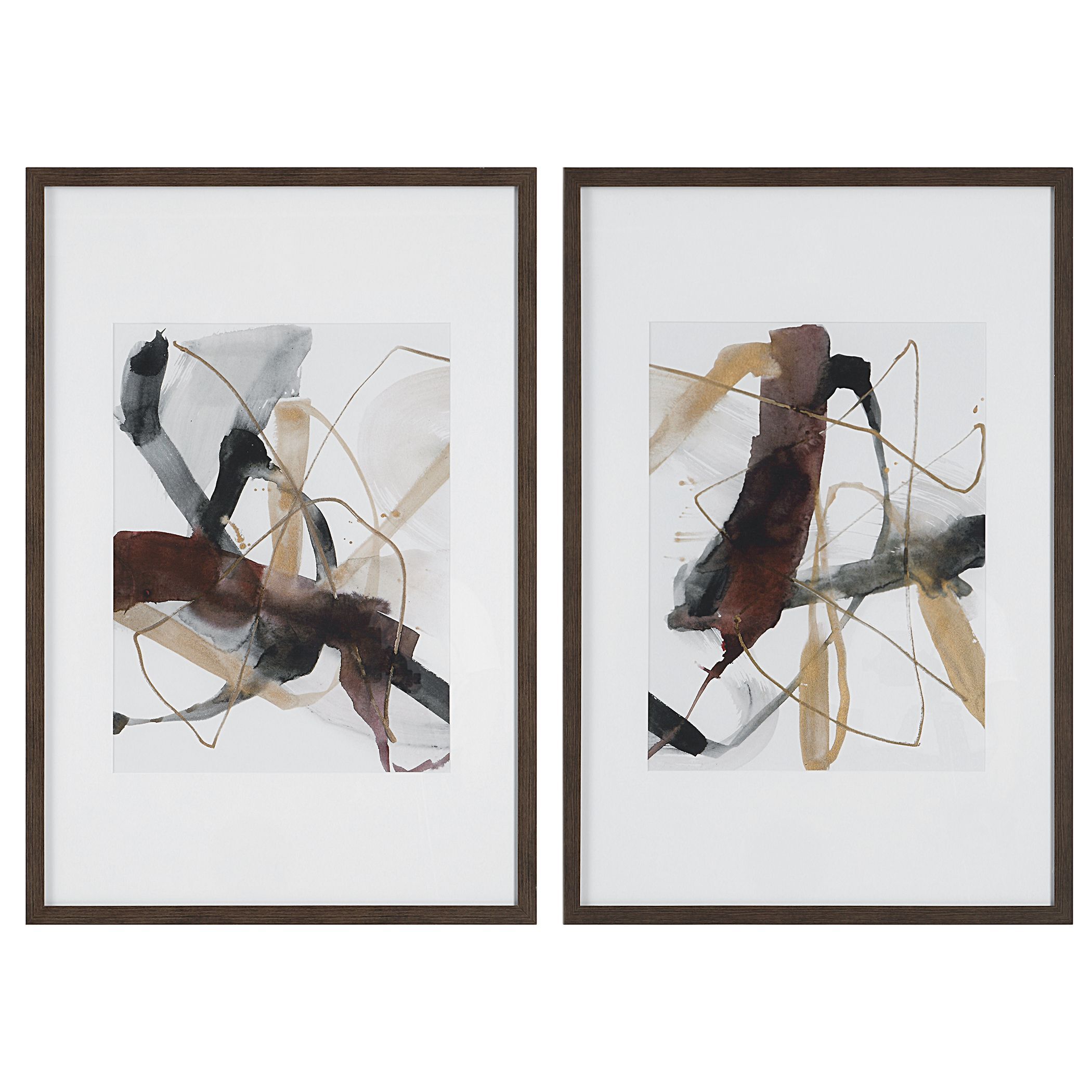 Burgundy Interjection 39.5 X 26.5 inch Abstract Prints