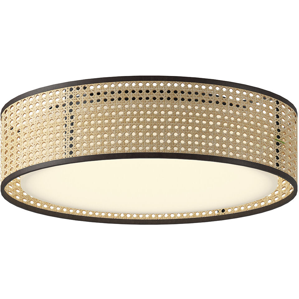 Alora Mood Lyla LED 16 inch Rattan Flush Mount Ceiling Light
