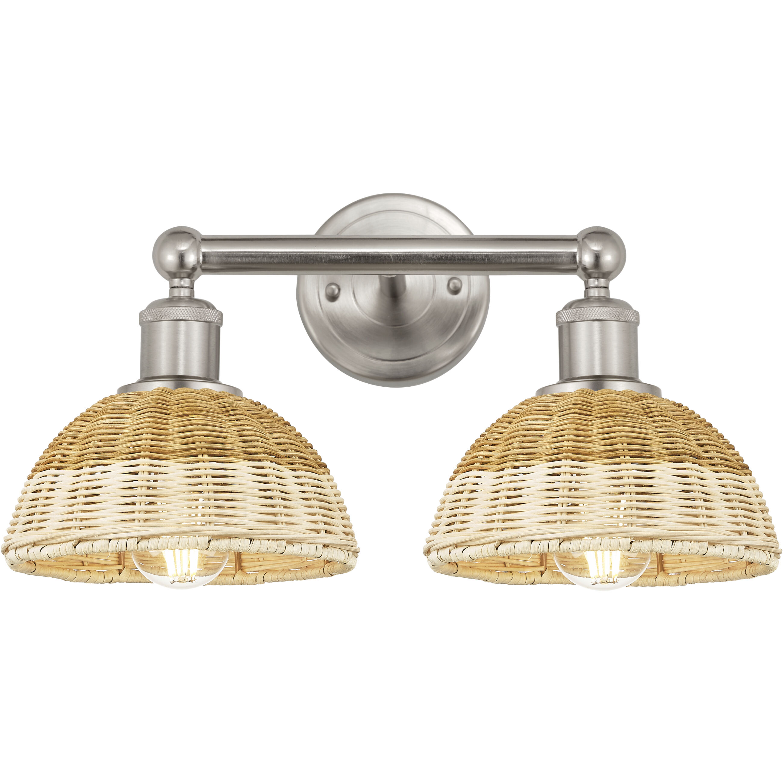 Edison Bristol Natural II 2 Light 17.00 inch Bathroom Vanity Light