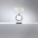 Forever Serenity 29.6 inch 7 watt Polished Chrome Table Lamp Portable Light in Black Rope, Black Rope
