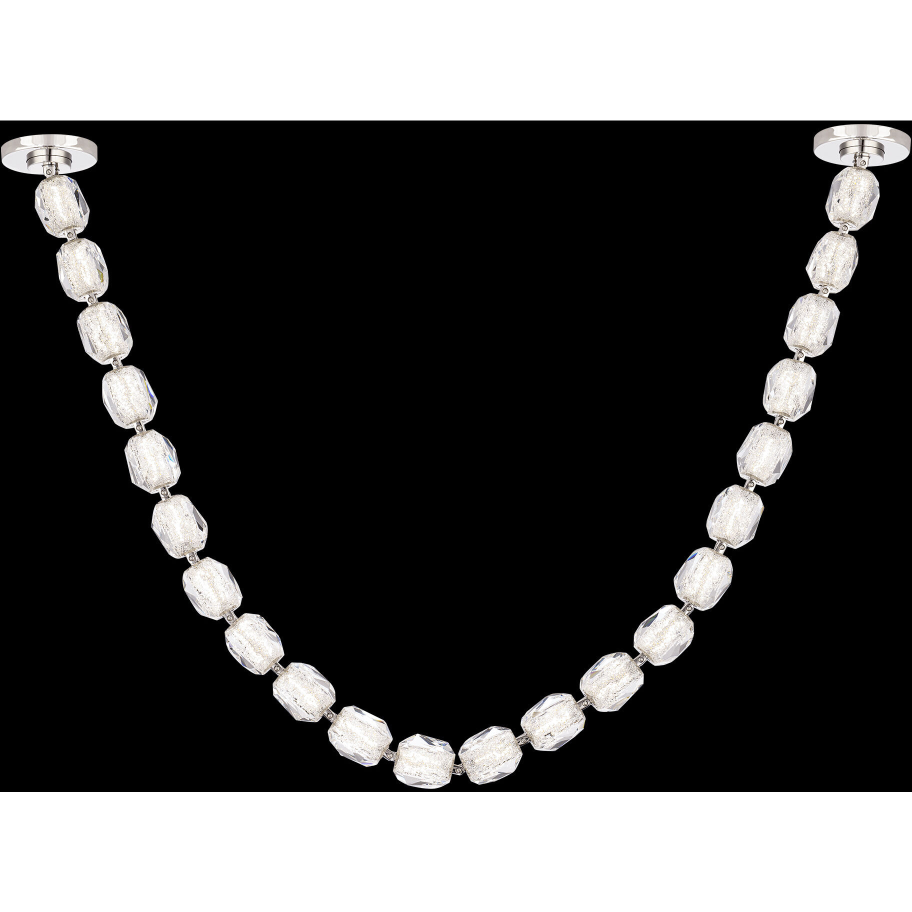 Forever Seduction LED 80.5 inch Polished Nickel Modular Pendant Ceiling Light, Remote Driver