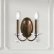 Modique 2 Light 10 inch Etruscan Gold Wall Sconce Wall Light in Heritage