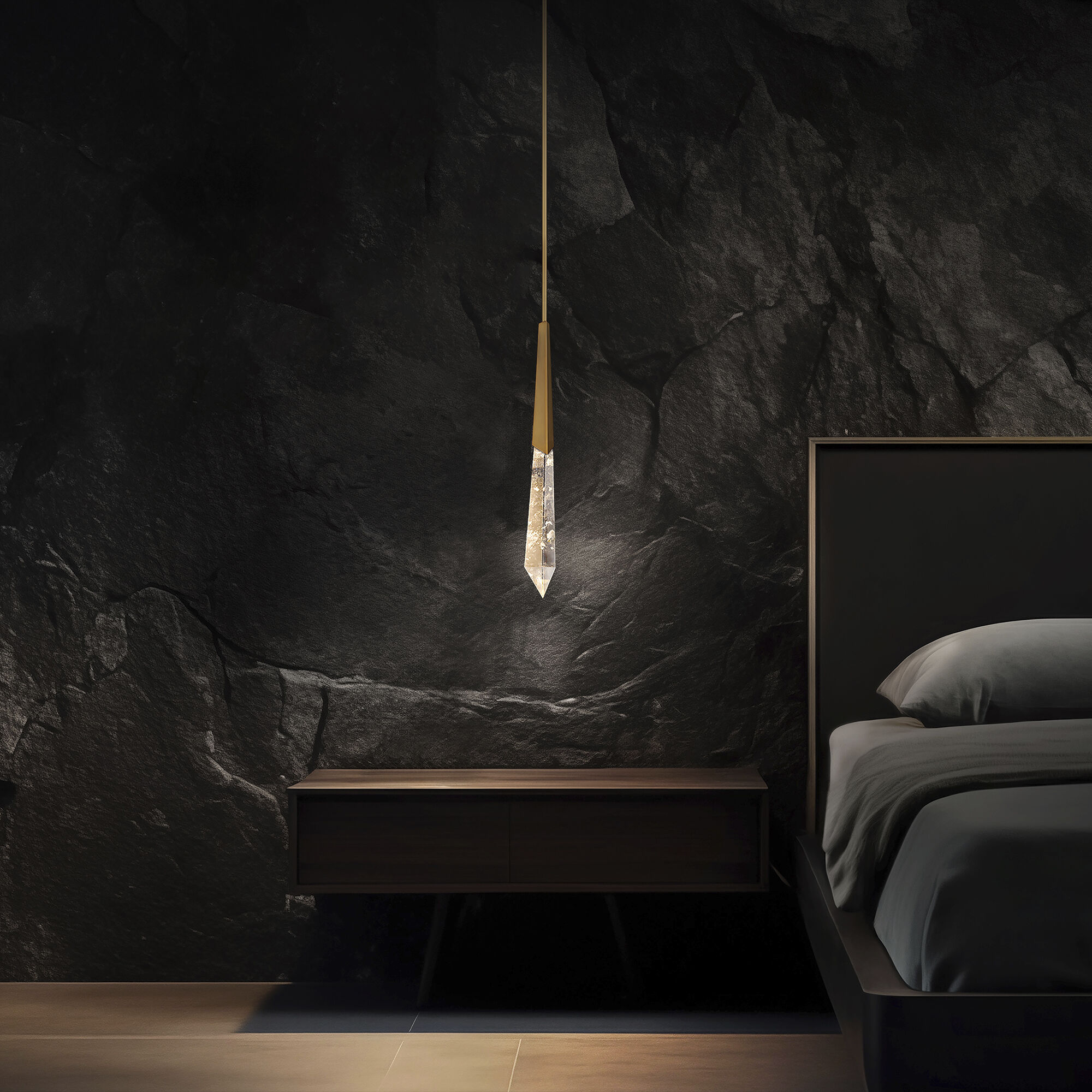 Beyond Solitude LED 6.5 inch Aged Brass Mini Pendant Ceiling Light