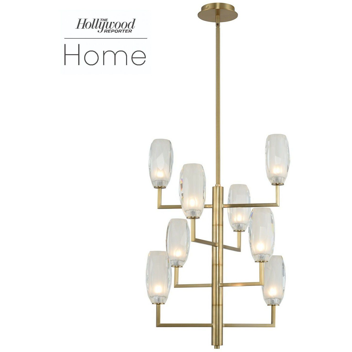 June LED 21 inch Winter Brass Foyer Chandelier Ceiling Light
