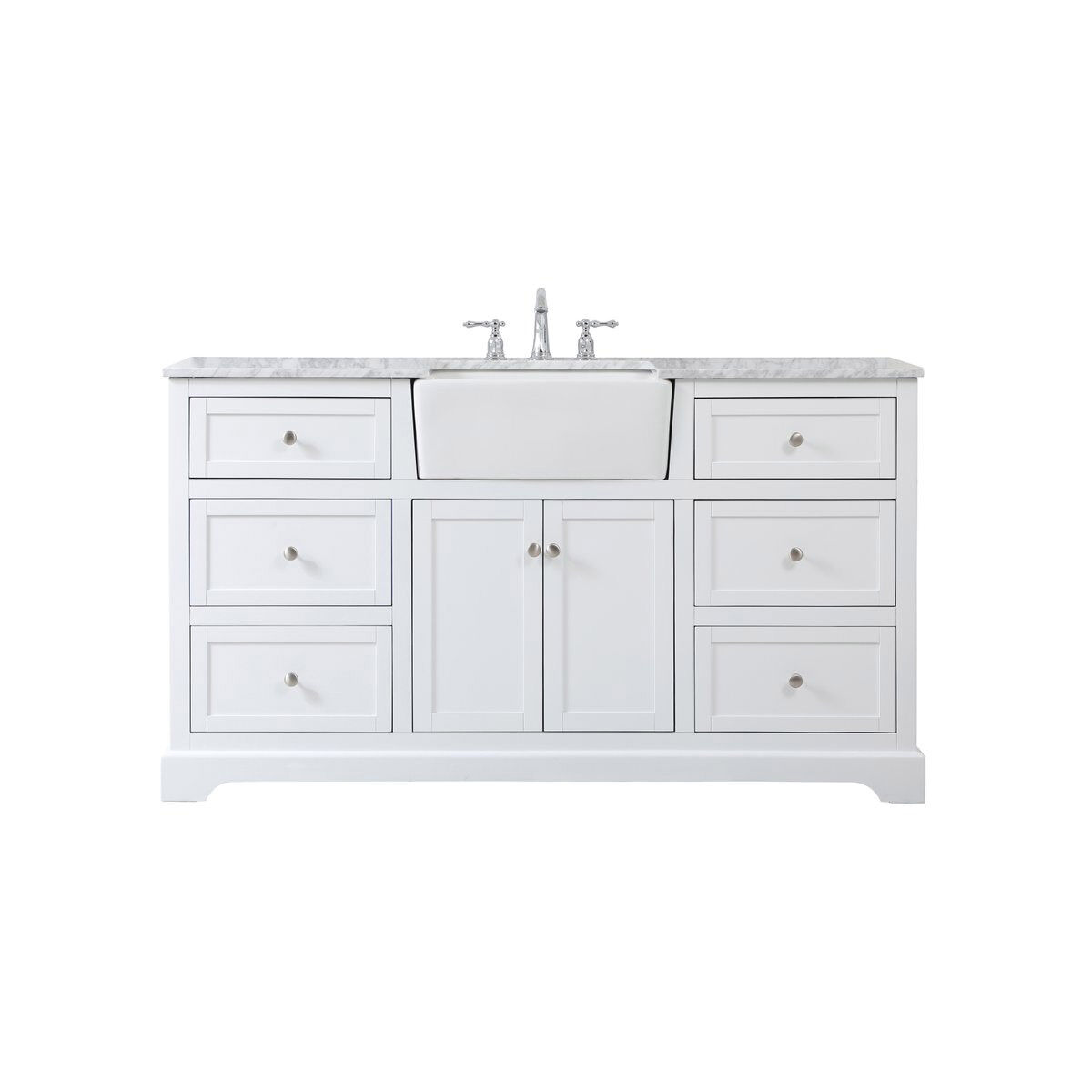 Franklin 60 X 22 X 34.75 inch White Bathroom Vanity Cabinet