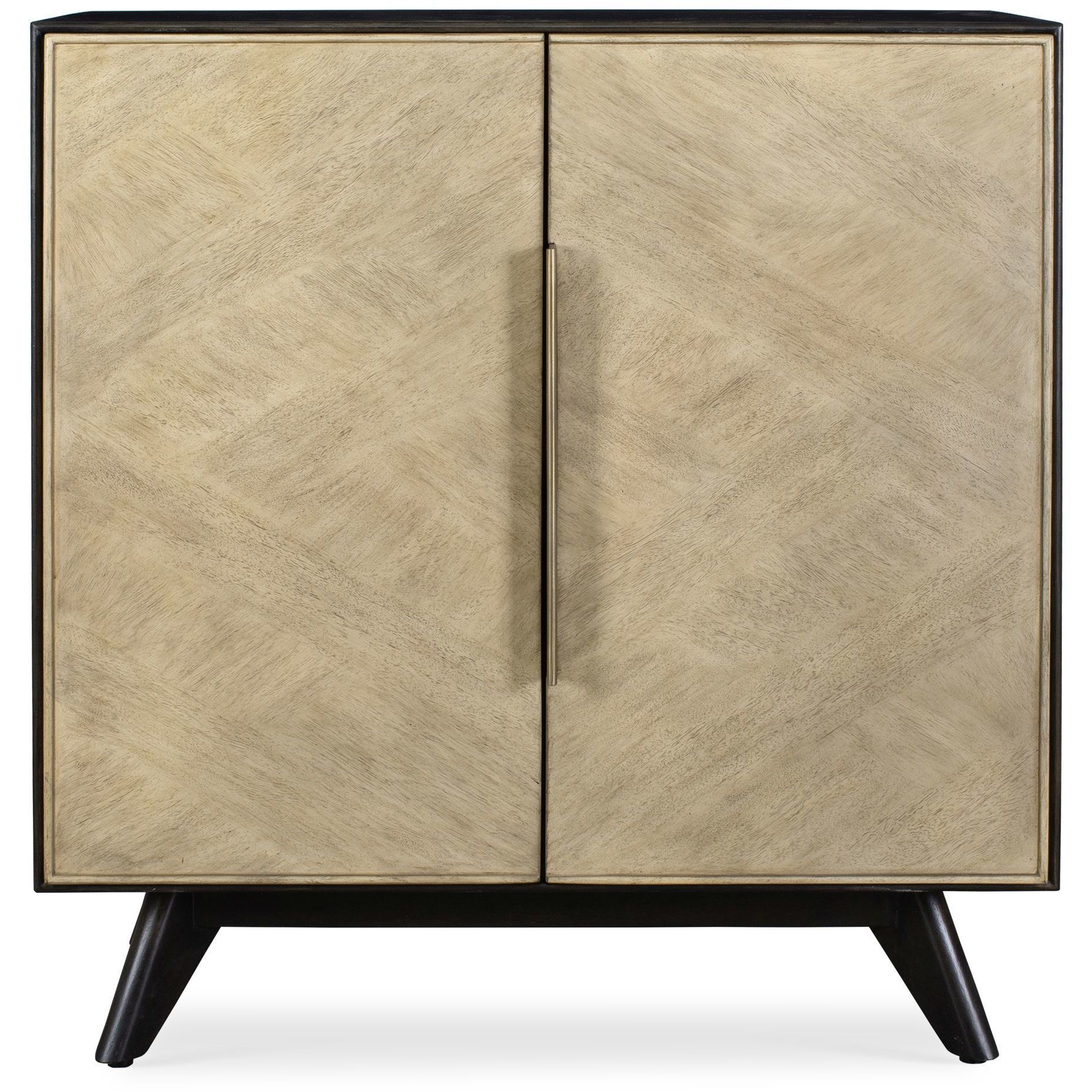 Reina Mango and Java Wood Veneers and Dark Walnut 2 Door Cabinet