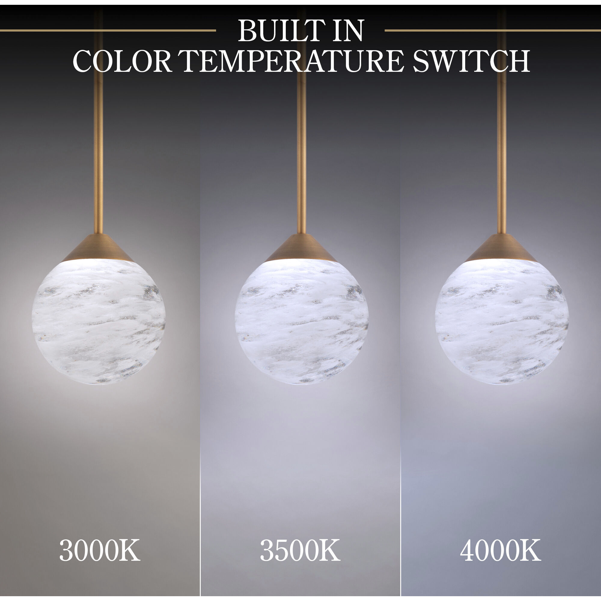 Beyond Quest LED 9.5 inch Aged Brass Multi-Light Pendant Ceiling Light, Linear Canopy