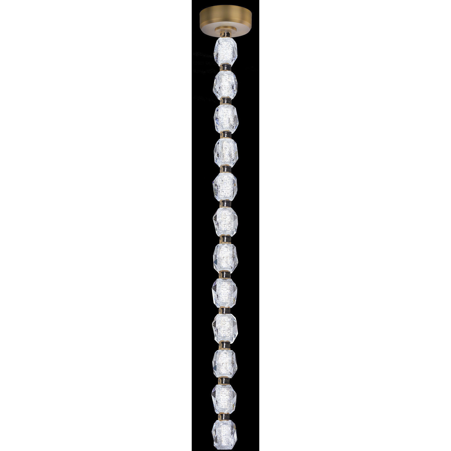 Forever Seduction LED 45.6 inch Aged Brass Modular Pendant Ceiling Light, Driver in Canopy