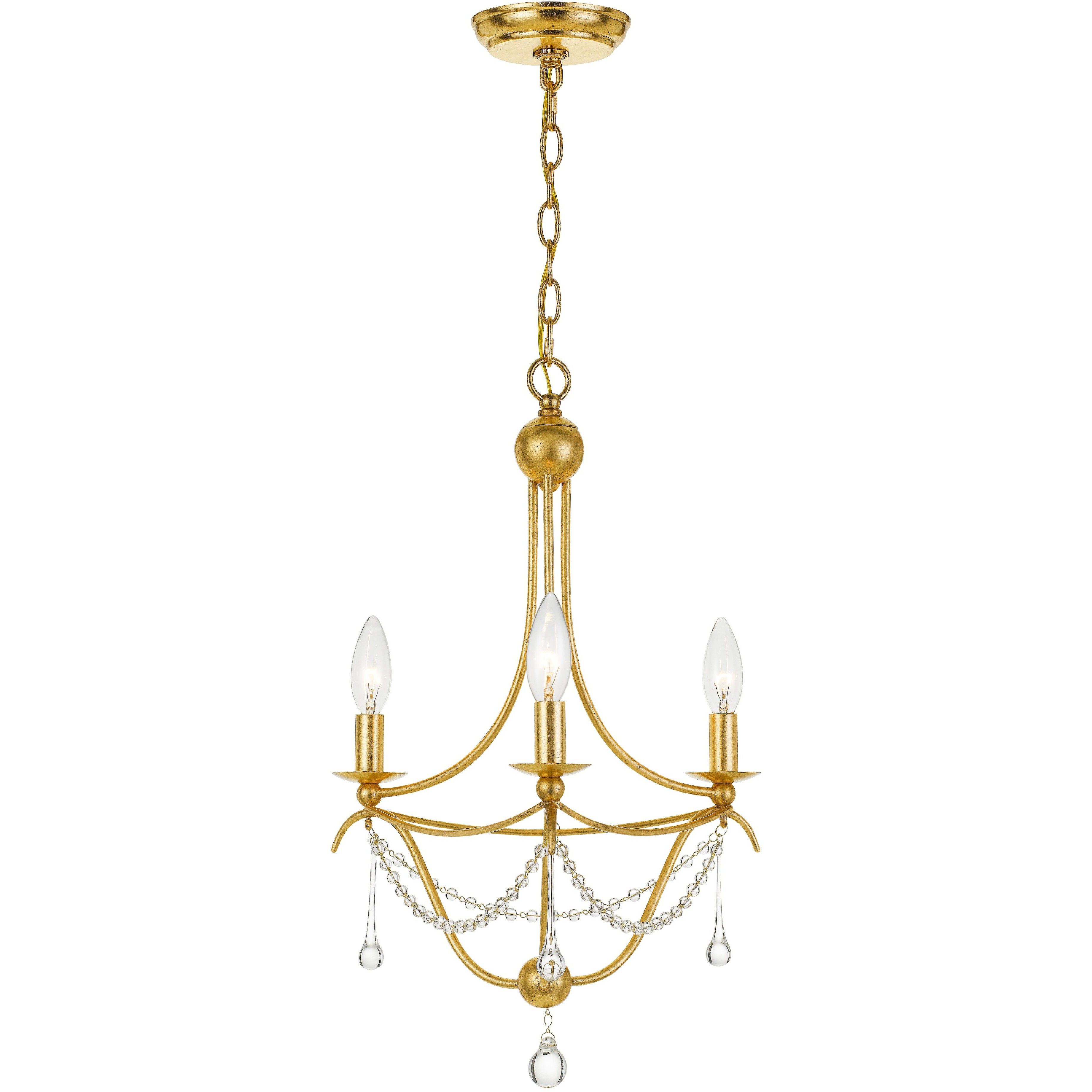 Metro 3 Light 15.50 inch Mini Chandelier