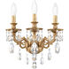 Milano 3 Light 8.5 inch French Gold Wall Sconce Wall Light in Heritage