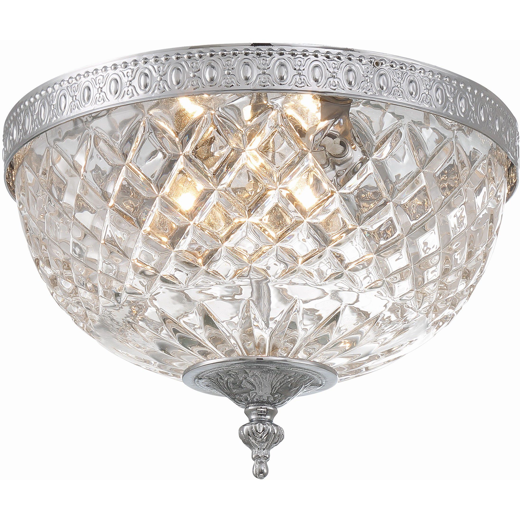 Radley 2 Light 10 inch Polished Chrome Flush Ceiling Light