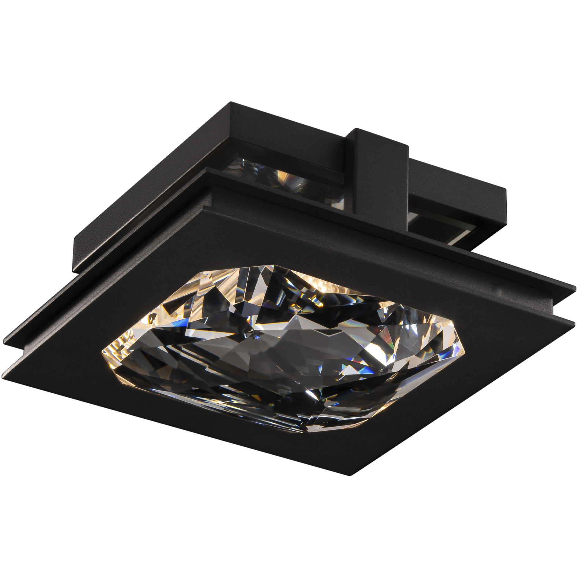 Beyond Enchante LED 10 inch Black Semi-Flush Mount Ceiling Light, Beyond