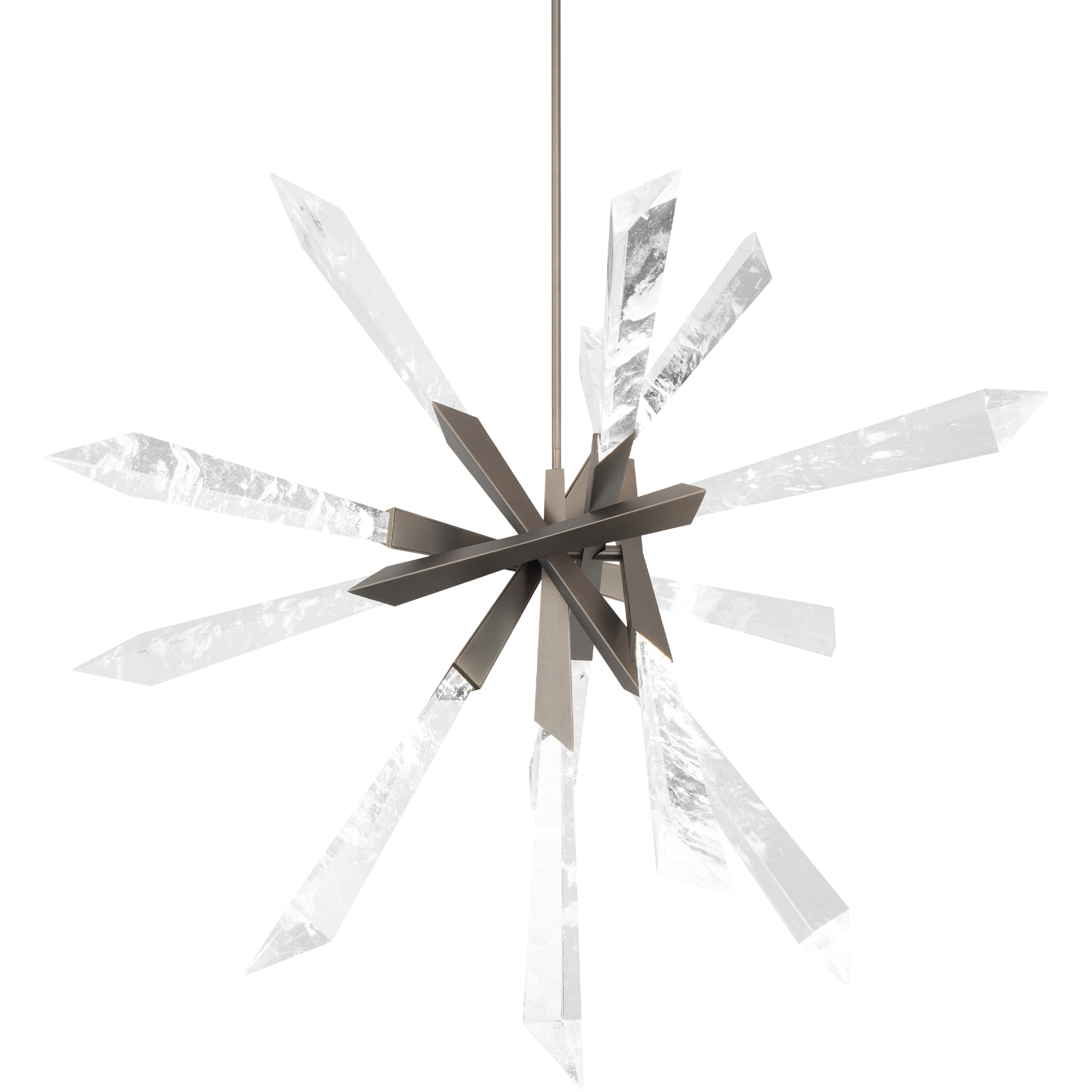 Beyond Solitude LED 35.5 inch Antique Nickel Chandelier Ceiling Light, Beyond