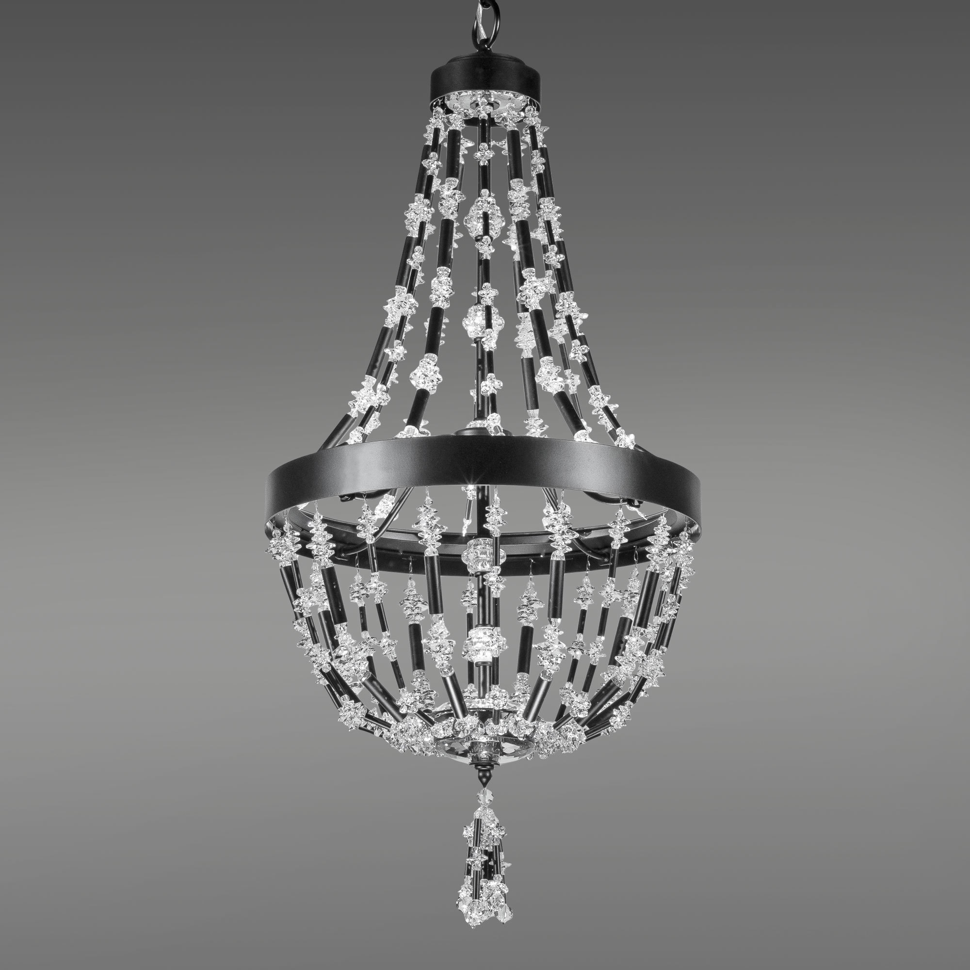 Signature Bali LED 16 inch Matte Black Pendant Ceiling Light, Schonbek Signature