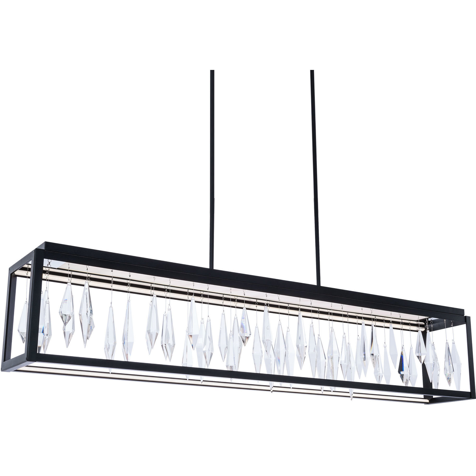 Beyond Mirage LED 54 inch Black Linear Pendant Ceiling Light, Beyond