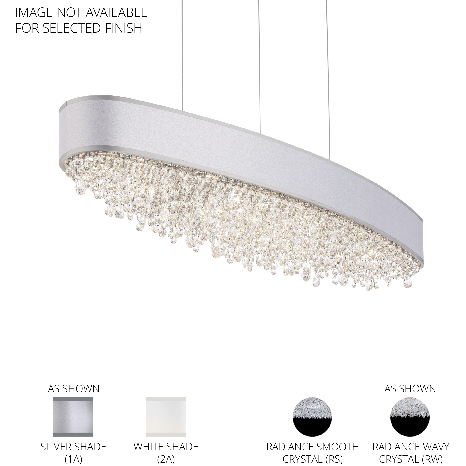Signature Eclyptix LED 35.9 inch Polished Stainless Steel Linear Pendant Ceiling Light in Smooth Layout, Silver, Smooth Layout