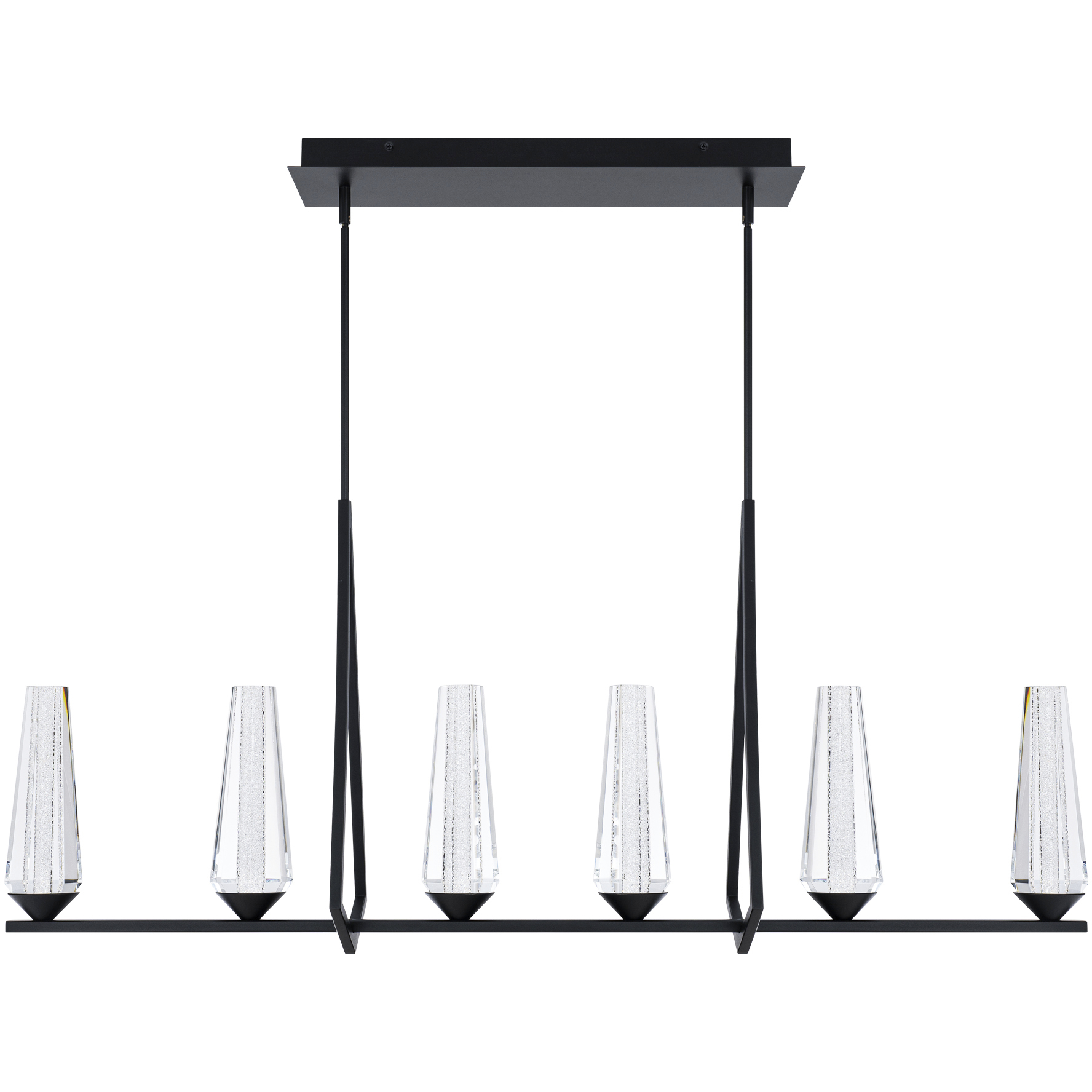 Beyond Devotion LED 47.25 inch Black Linear Pendant Ceiling Light