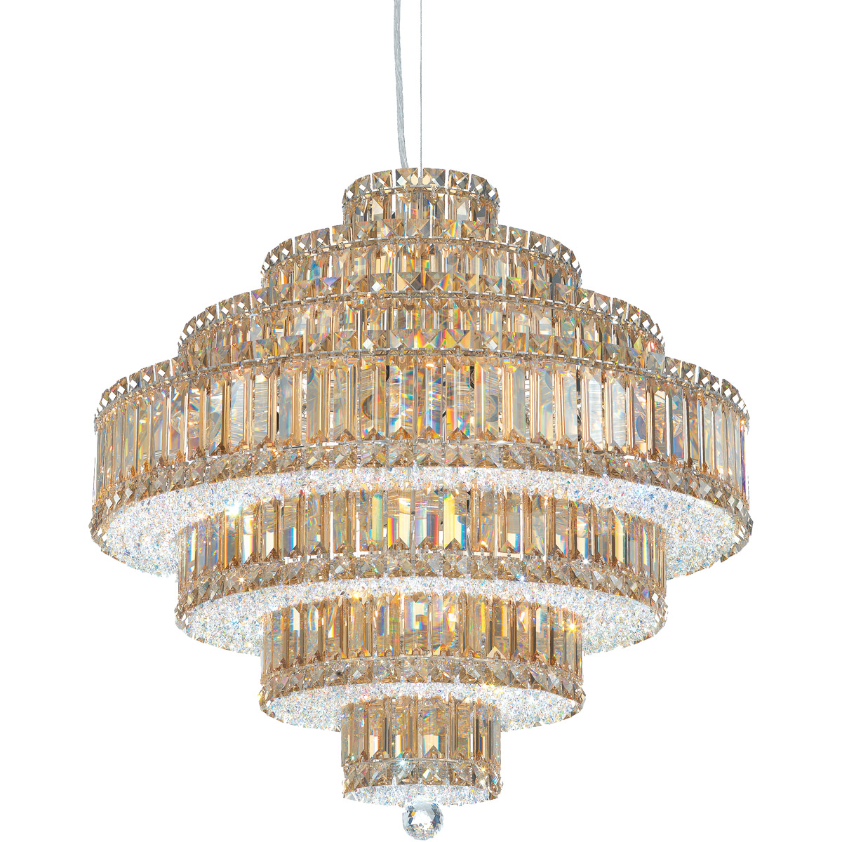 Plaza 25 Light Stainless Steel Pendant Ceiling Light in Optic
