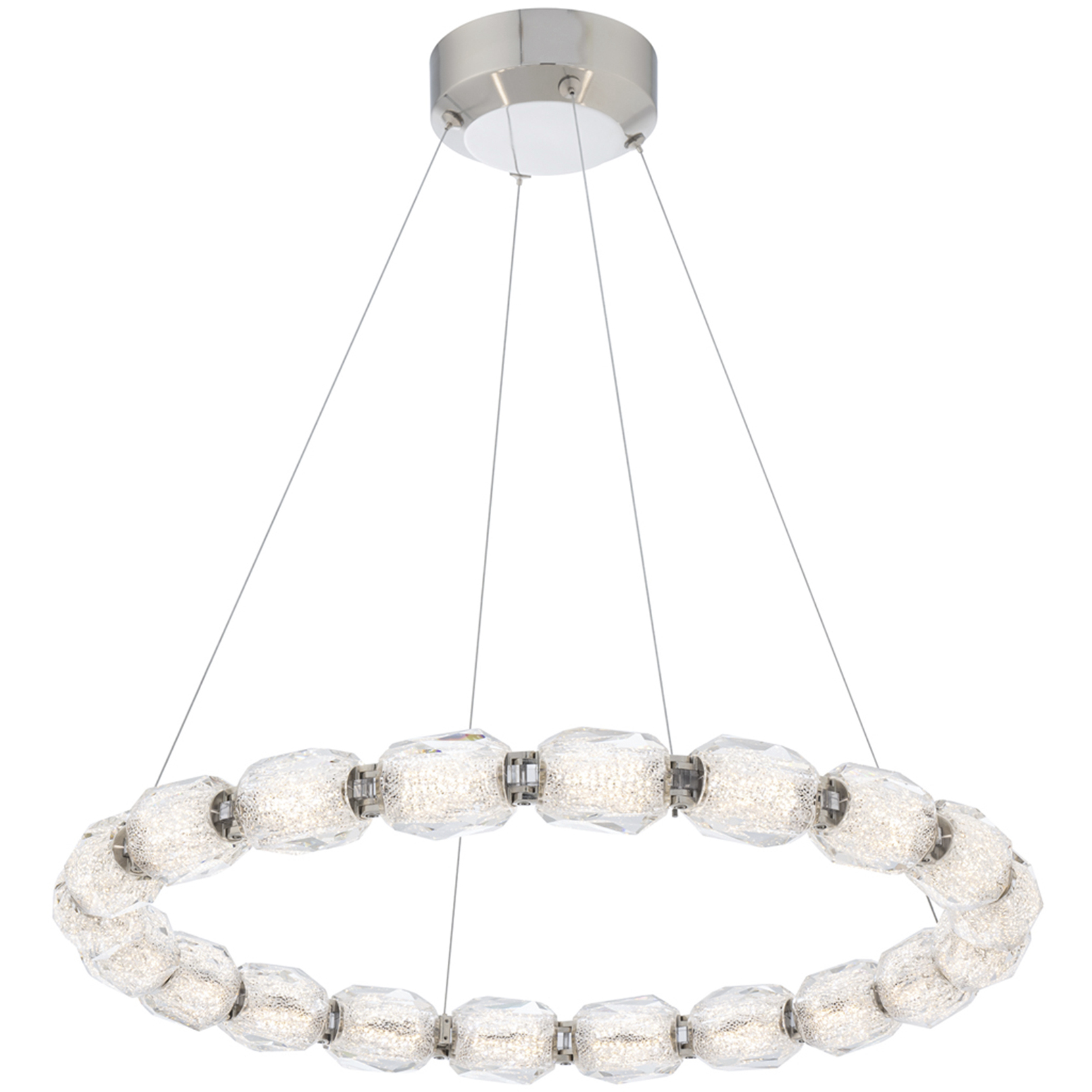 Forever Seduction LED 25.13 inch Polished Nickel Pendant Ceiling Light, Circular