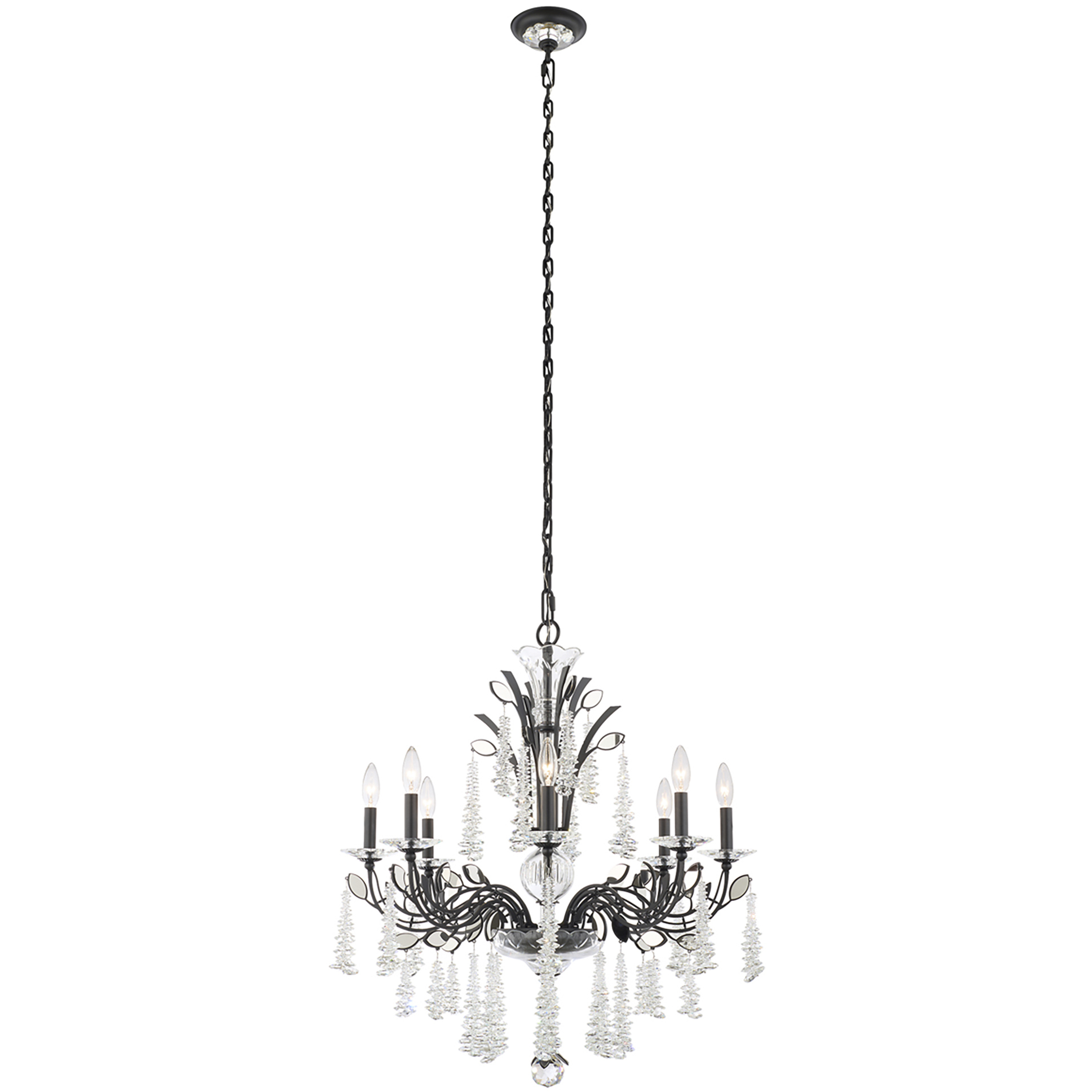 Signature MacLyn 8 Light 30.5 inch Black Chandelier Ceiling Light