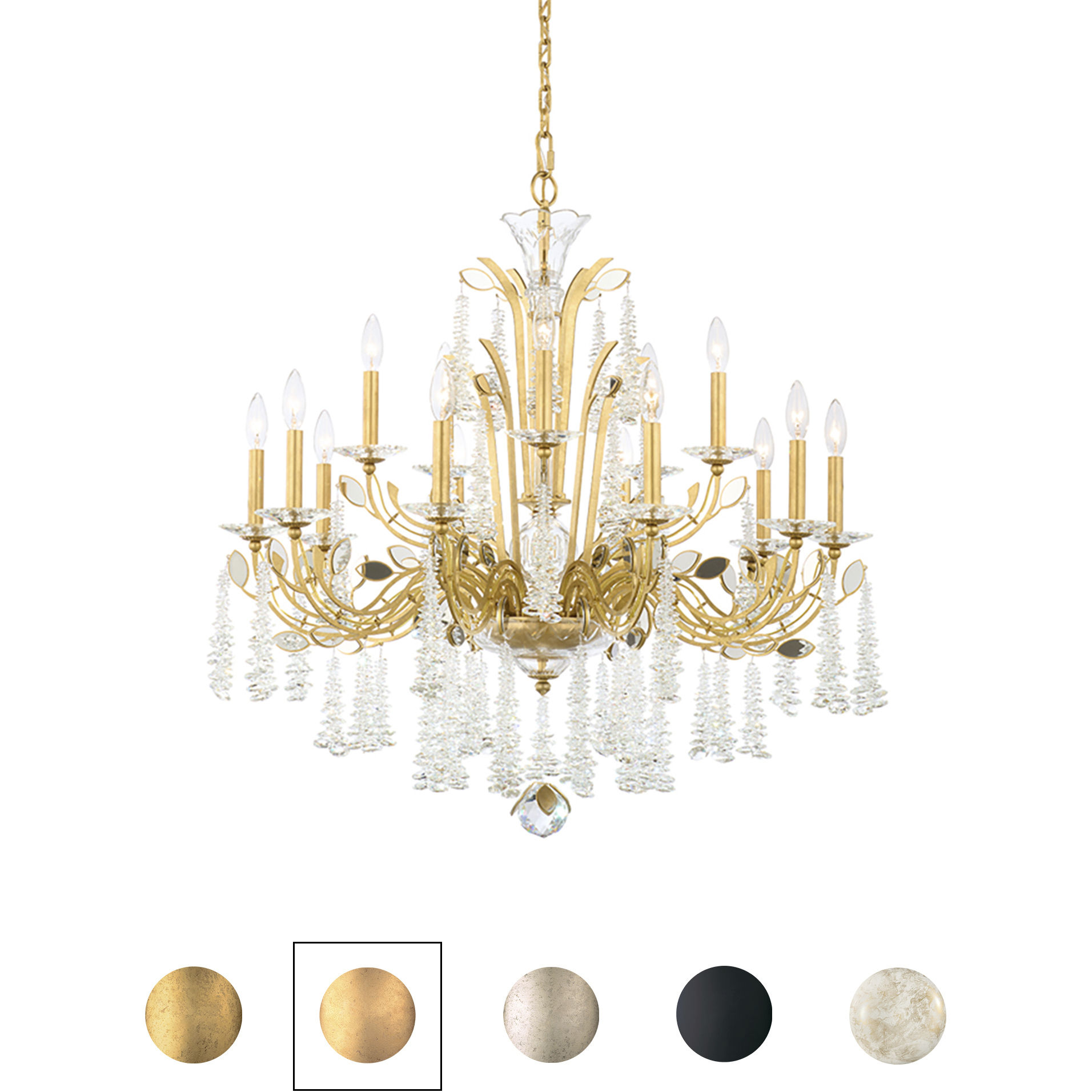 Signature MacLyn 15 Light 38 inch Black Chandelier Ceiling Light