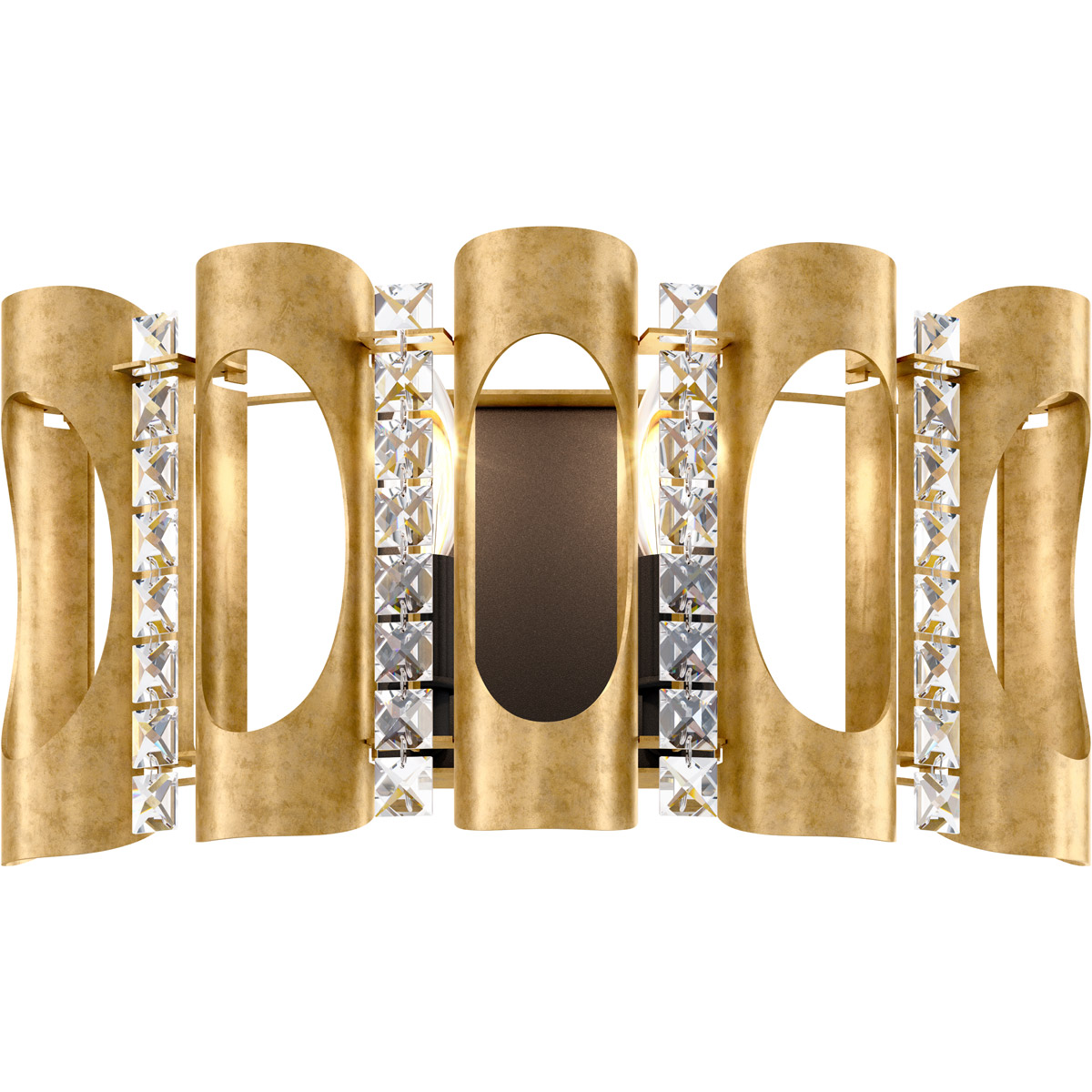 Twilight 2 Light 6 inch Heirloom Gold Wall Sconce Wall Light in Optic