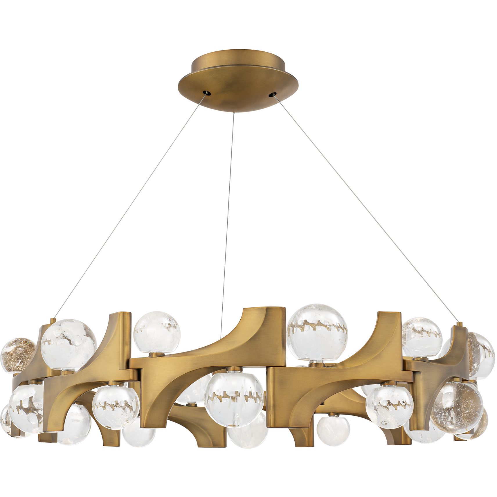 Beyond Amorina LED 35.8 inch Aged Brass Pendant Ceiling Light