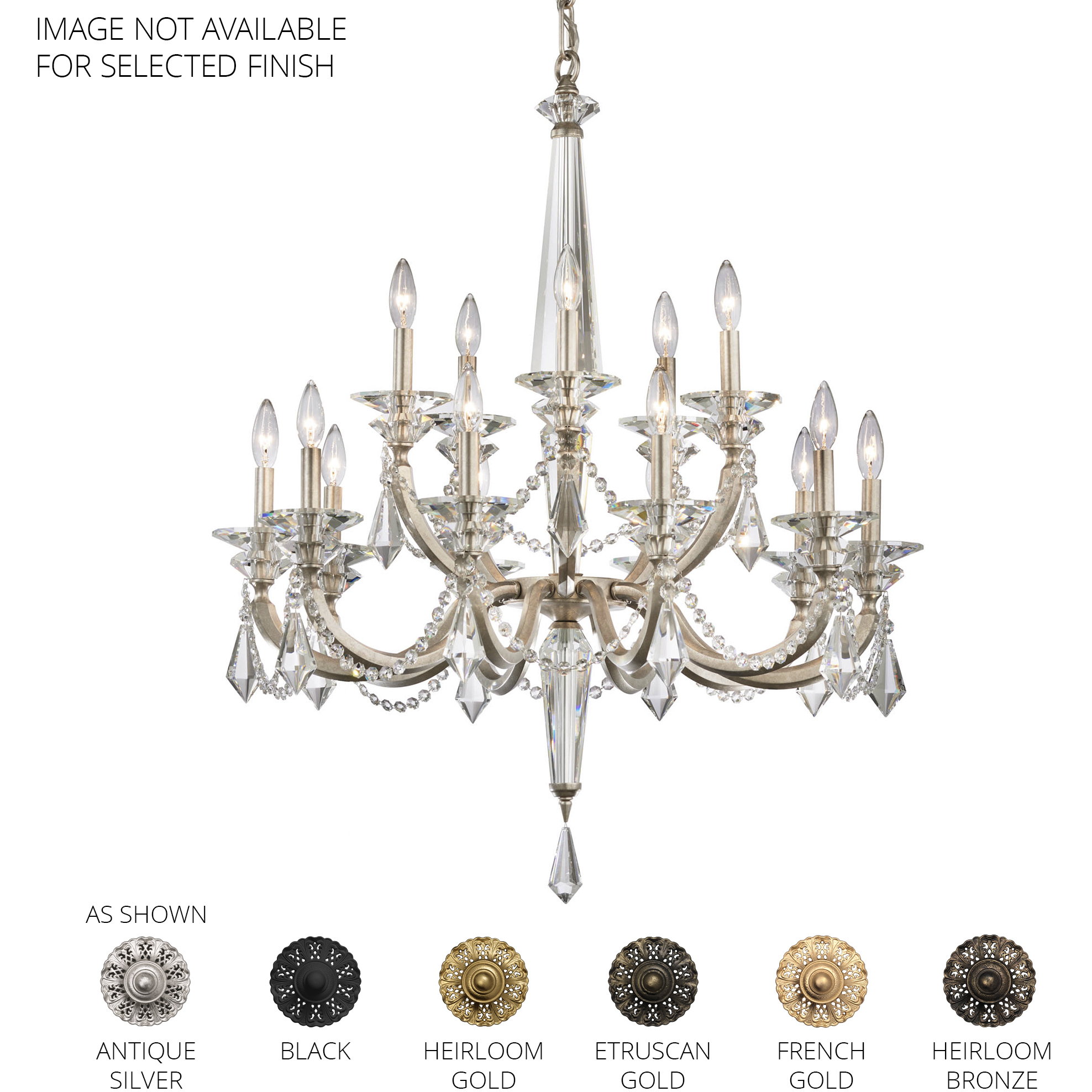 Signature Verona 15 Light 32.5 inch French Gold Chandelier Ceiling Light, Schonbek Signature