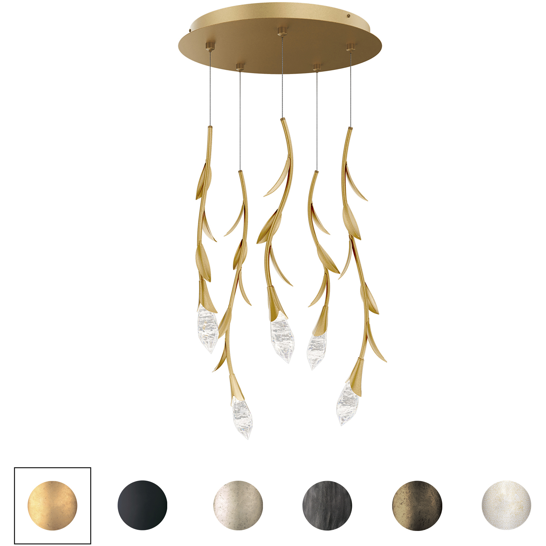 Signature Secret Garden LED 17 inch Black Multi-Light Pendant Ceiling Light