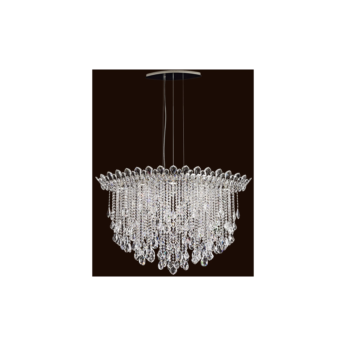 Trilliane Strands 8 Light 25 inch Polished Stainless Steel Pendant Ceiling Light in Heritage