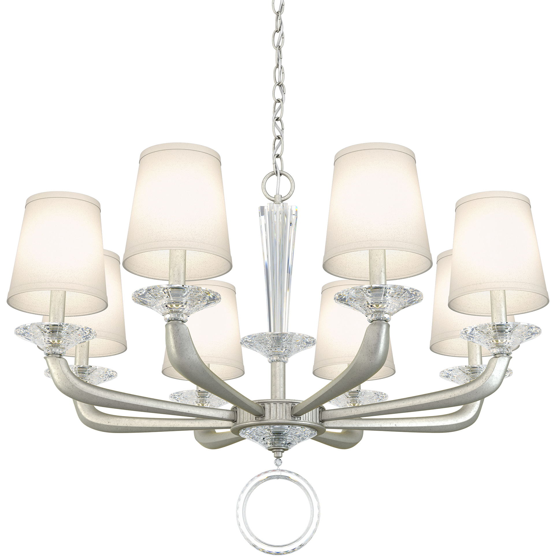 Emilea 8 Light 33 inch Antique Silver Chandelier Ceiling Light