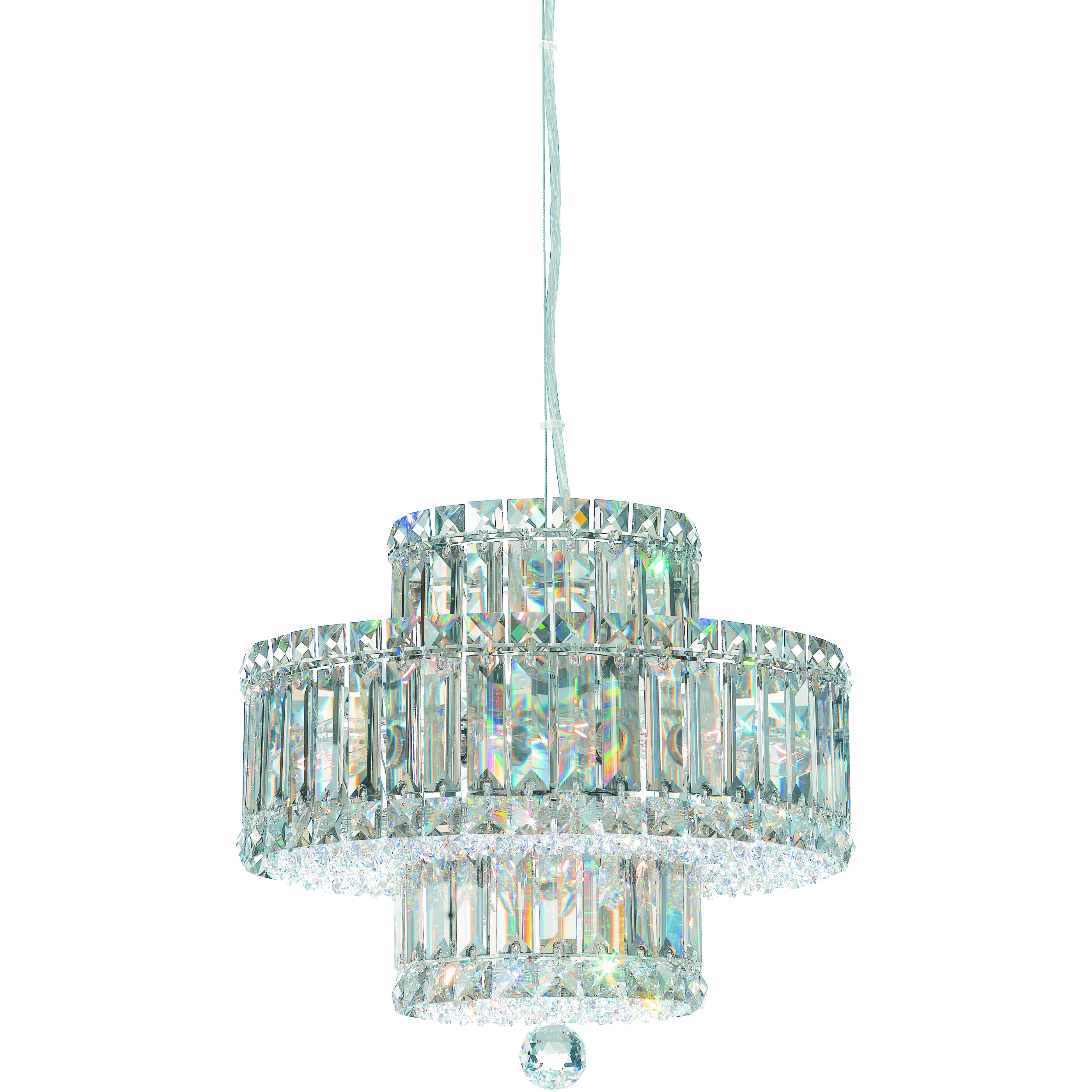 Plaza 9 Light Stainless Steel Pendant Ceiling Light in Radiance