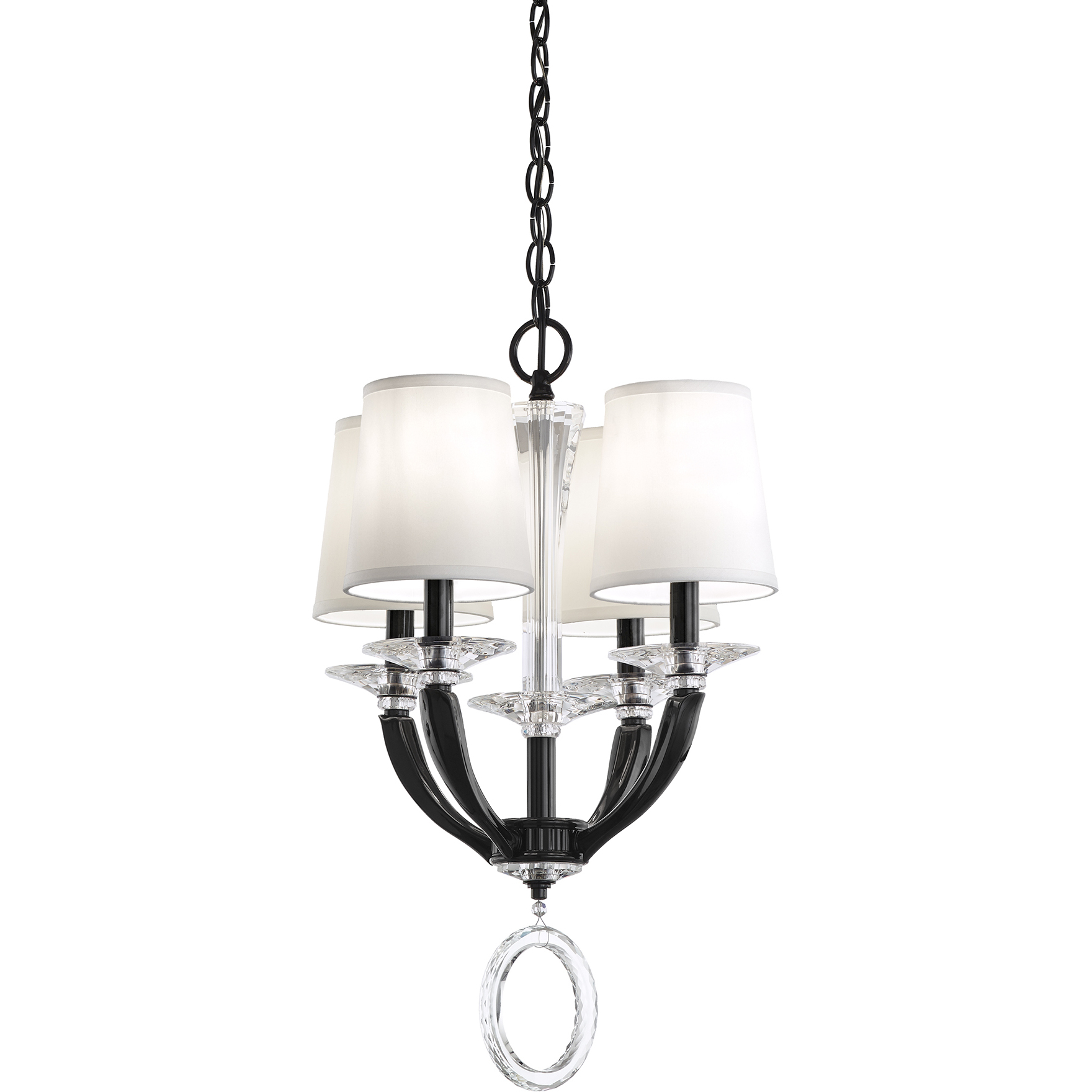 Emilea 4 Light 16.5 inch Jet Black Mini Pendant Ceiling Light