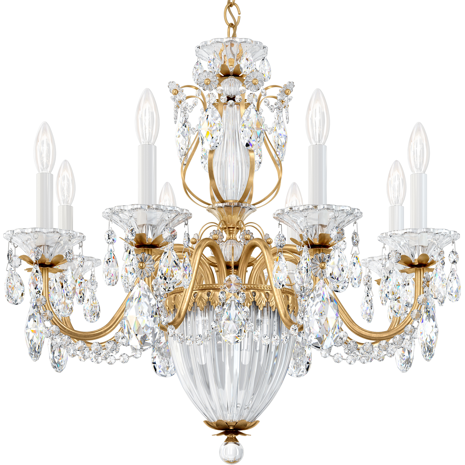 Bagatelle 11 Light 26.5 inch French Gold Chandelier Ceiling Light in Swarovski