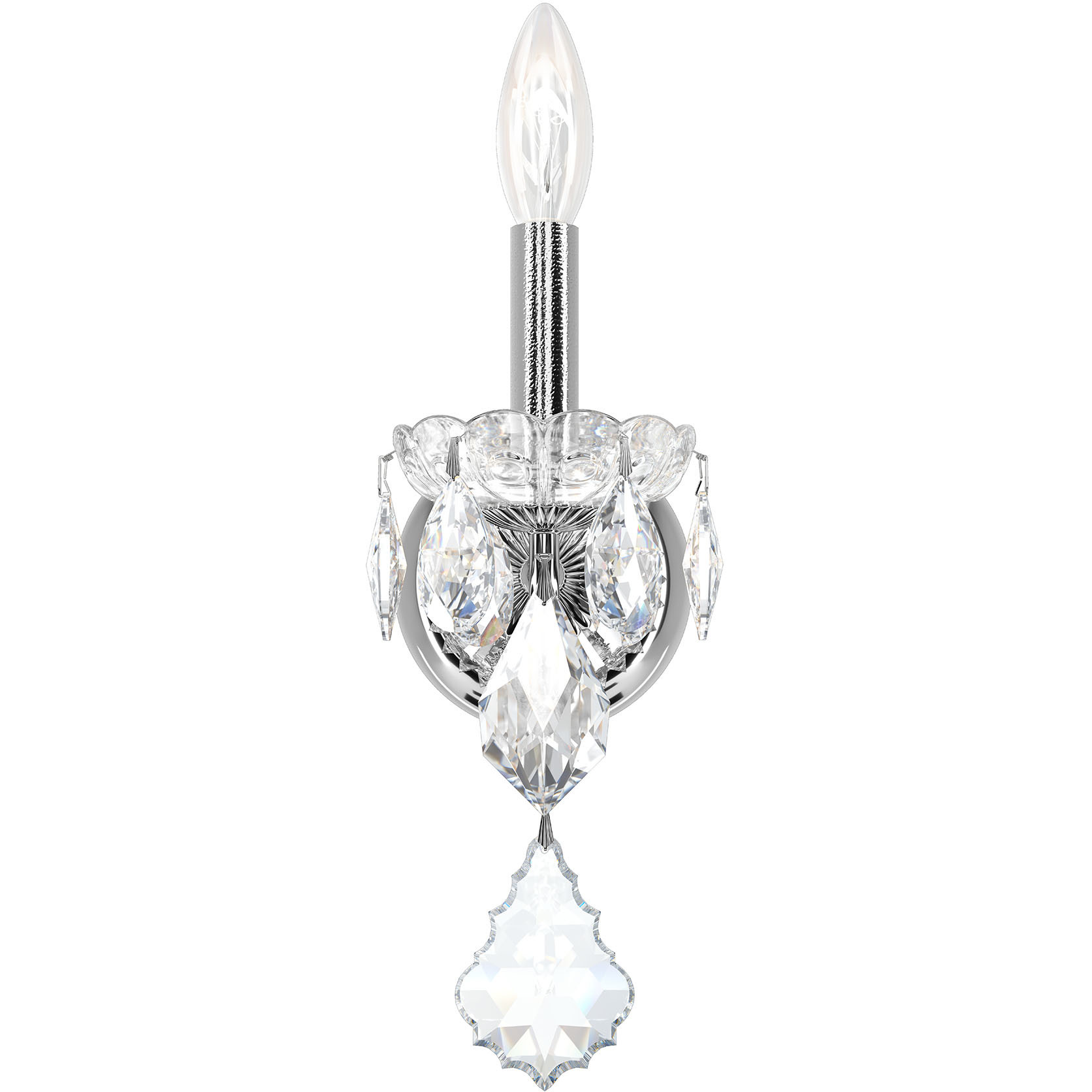 Century 1 Light 6 inch Polished Silver Wall Sconce Wall Light