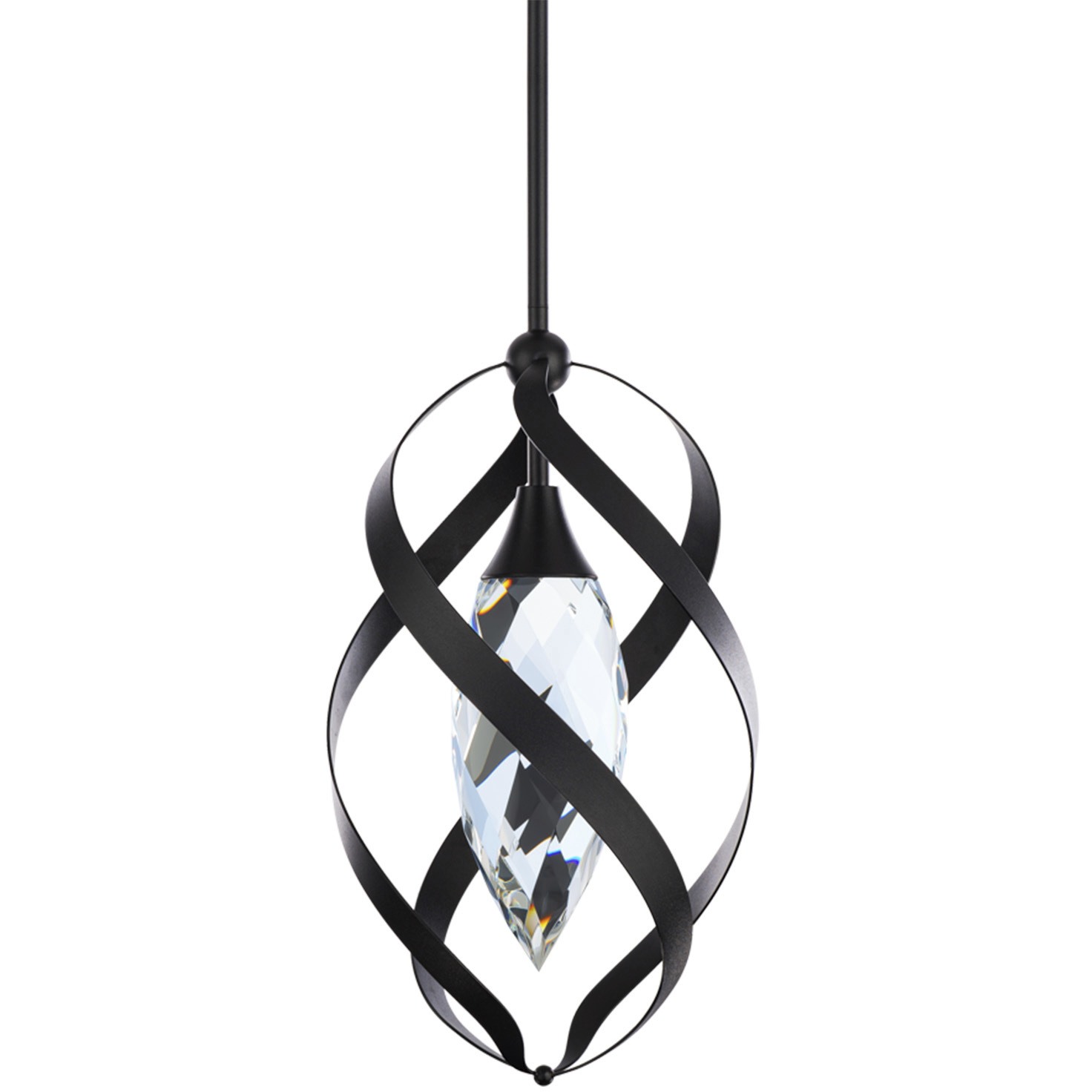 Beyond Solan LED 9.9 inch Black Mini Pendant Ceiling Light, Beyond