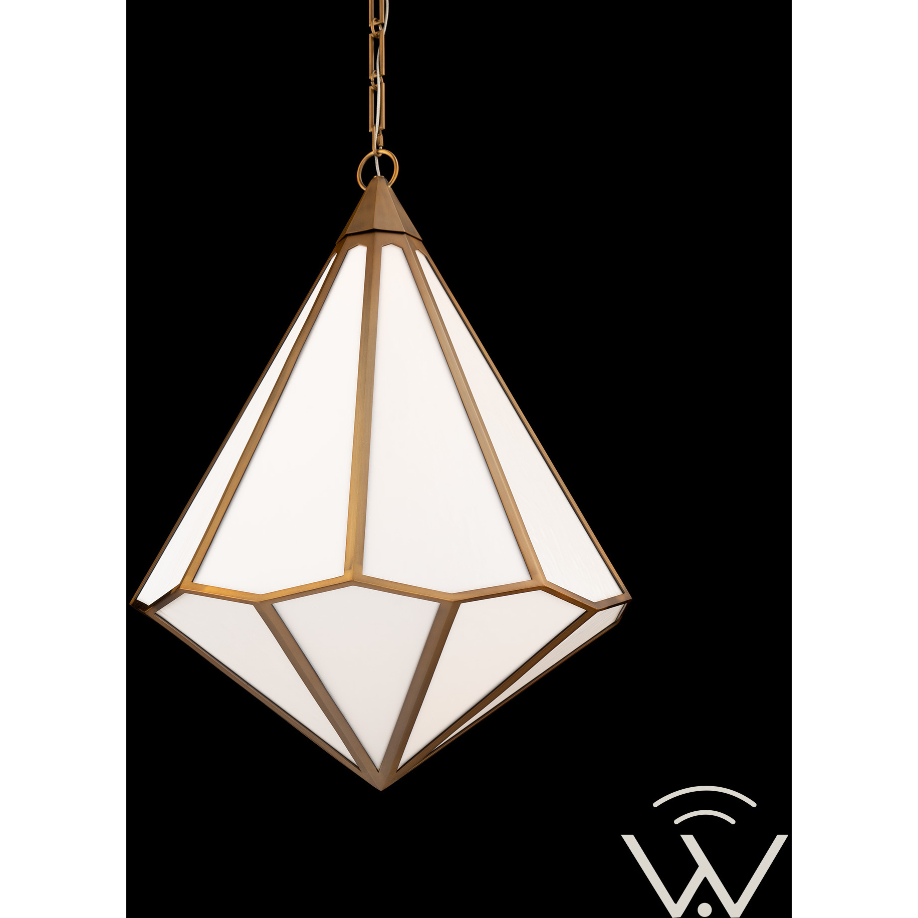 Signature Dominoe LED 22 inch Aged Brass Pendant Ceiling Light