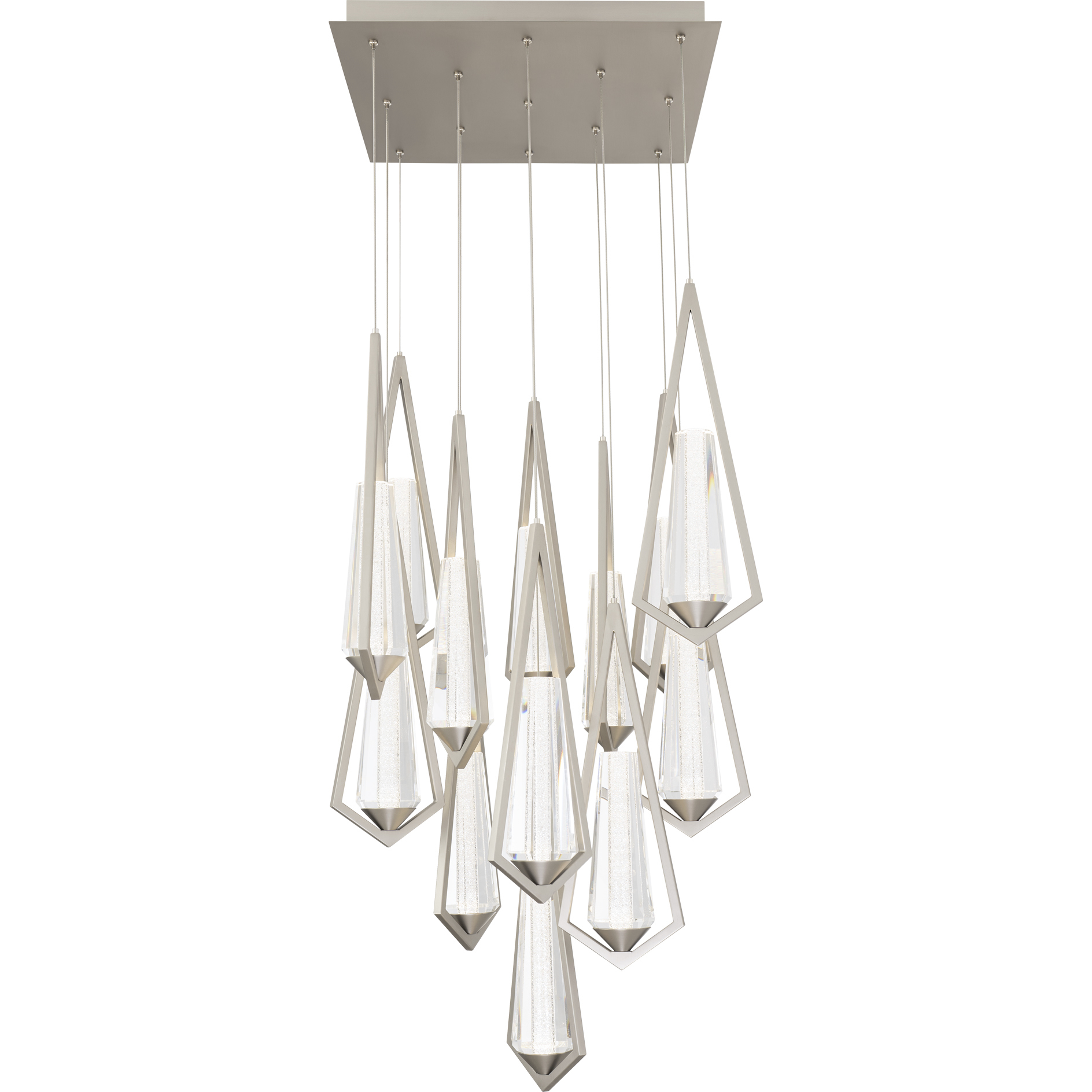 Beyond Devotion LED 20 inch Satin Nickel Multi-Light Pendant Ceiling Light