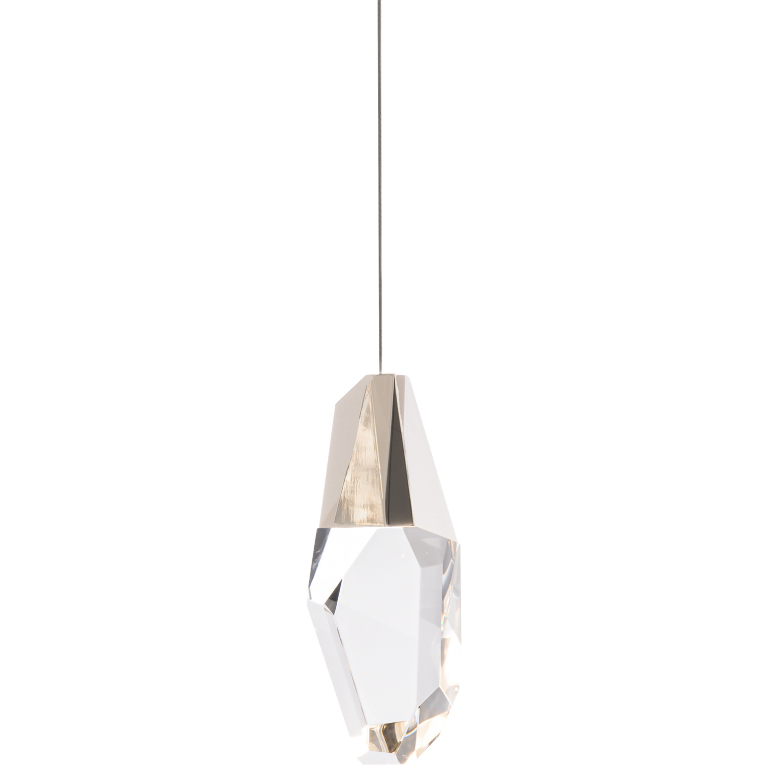 Beyond Martini LED 5.88 inch Polished Nickel Mini Pendant Ceiling Light in Optic, Beyond