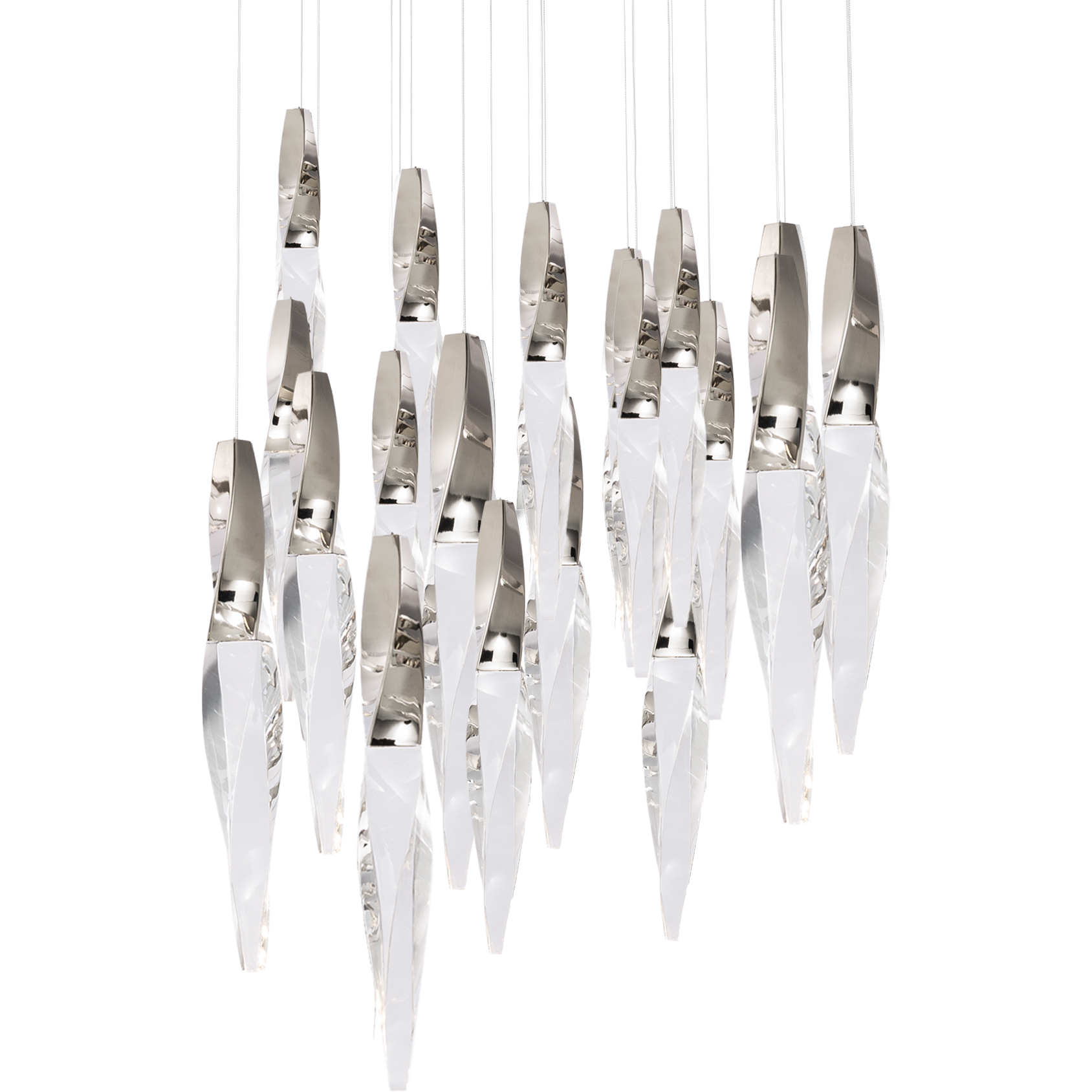 Beyond Kindjal LED 26 inch Polished Nickel Multi-Light Pendant Ceiling Light, Beyond