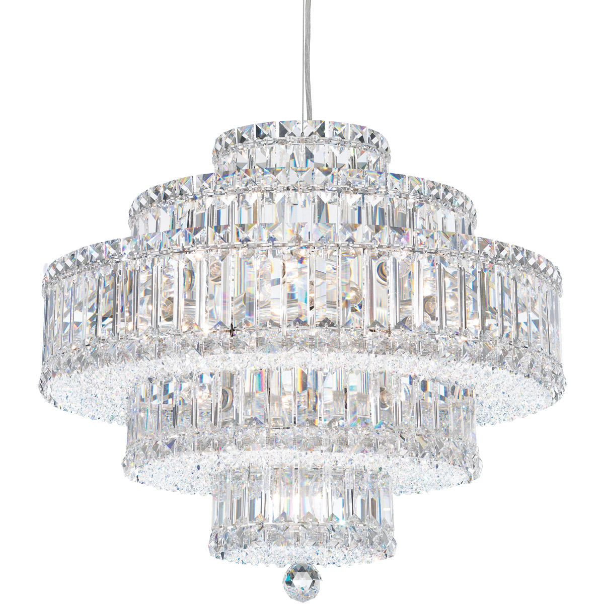 Plaza 22 Light Stainless Steel Pendant Ceiling Light in Radiance
