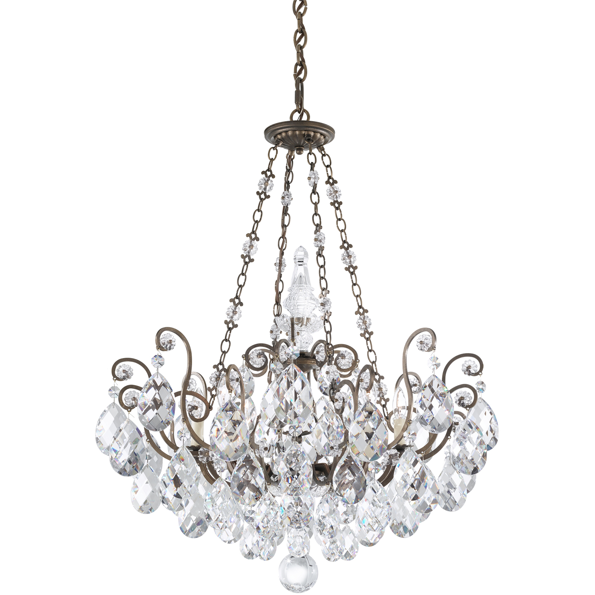 Renaissance 8 Light 26.5 inch Etruscan Gold Pendant Ceiling Light in Heritage