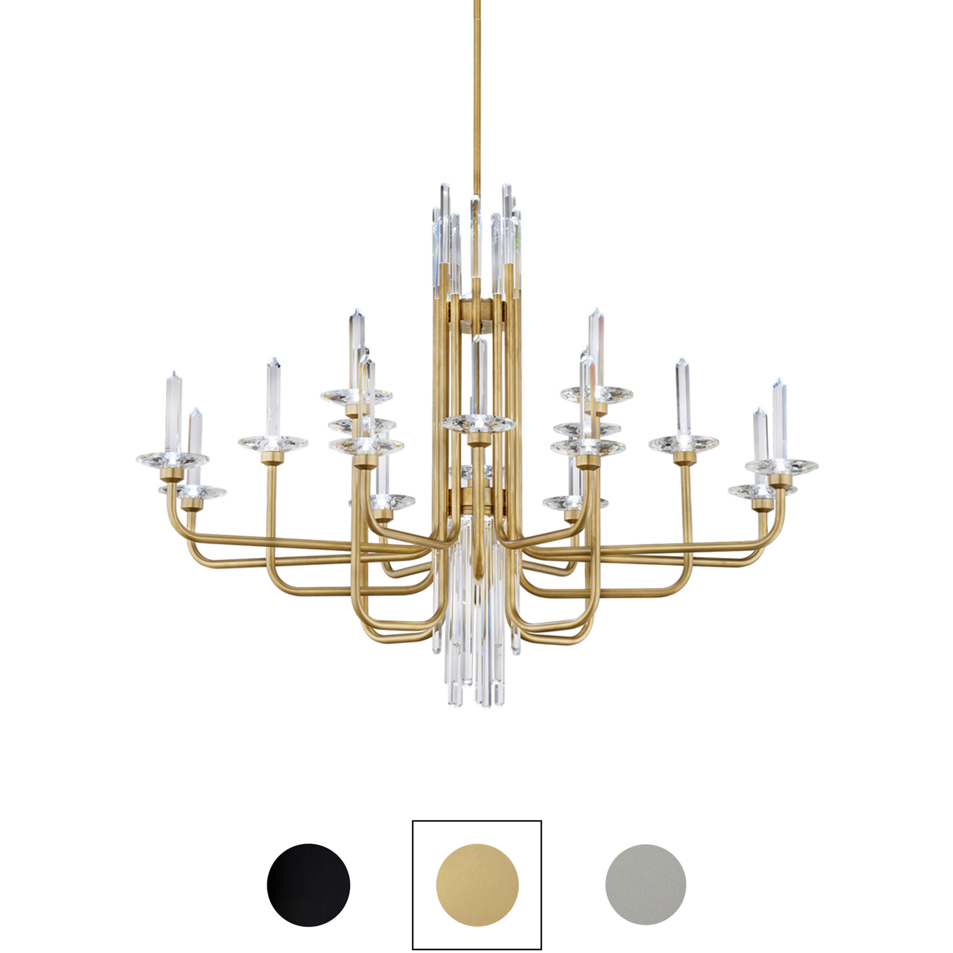 Signature Calliope LED 42 inch Black Linear Chandelier Ceiling Light