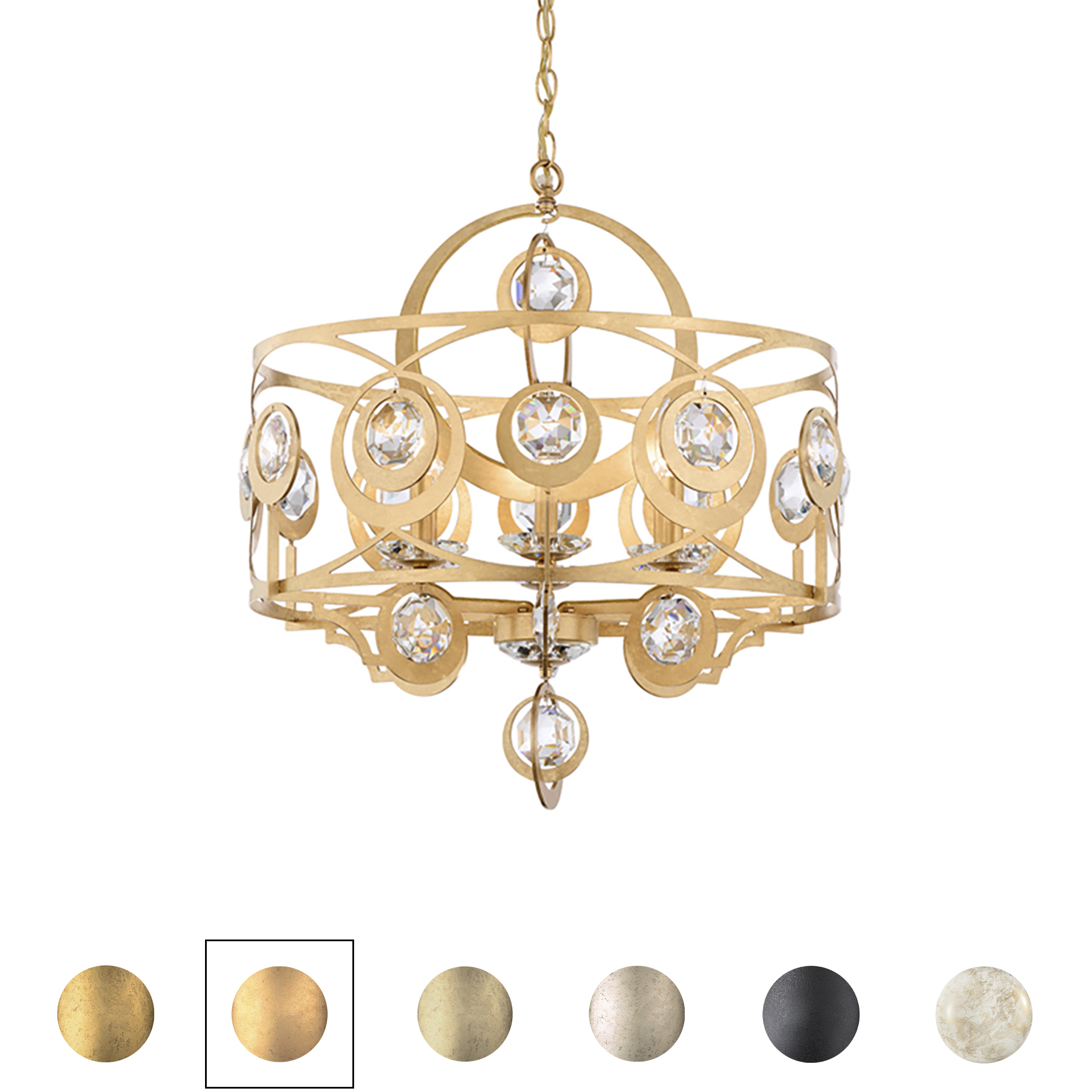 Signature Gwendolynn 6 Light 25 inch Antique Silver Chandelier Ceiling Light