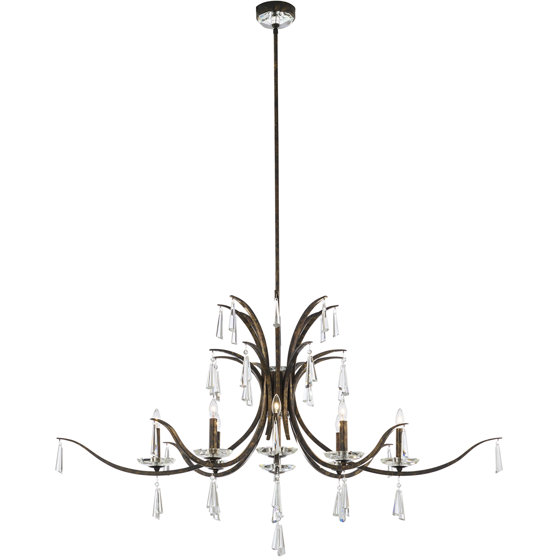 Signature Tinsley 8 Light 34.5 inch Heirloom Bronze Chandelier Ceiling Light