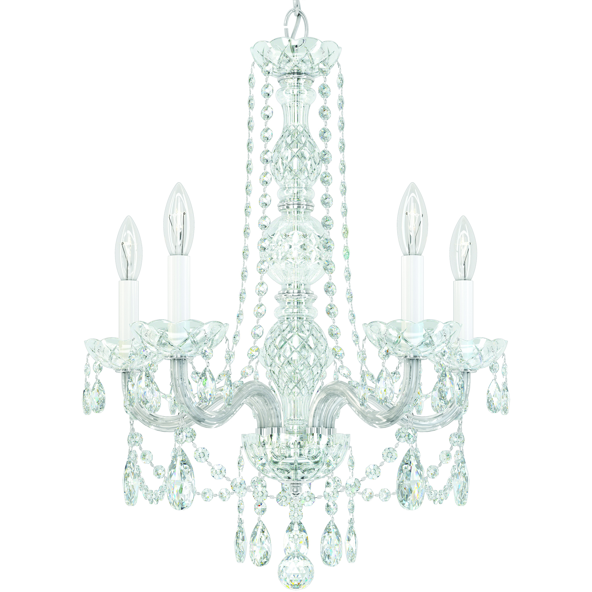 Arlington 5 Light 20.5 inch Polished Silver Chandelier Ceiling Light in Heritage