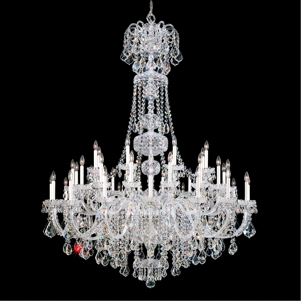 Olde World 45 Light Chandelier in Silver by Schonbek