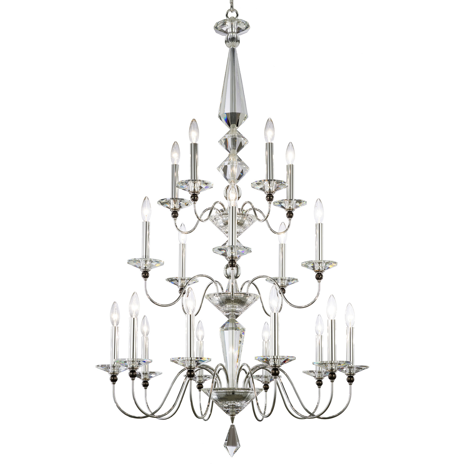 Jasmine 20 Light 36 inch Polished Silver Chandelier Ceiling Light